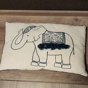 Elephant Print Decorative Pillow